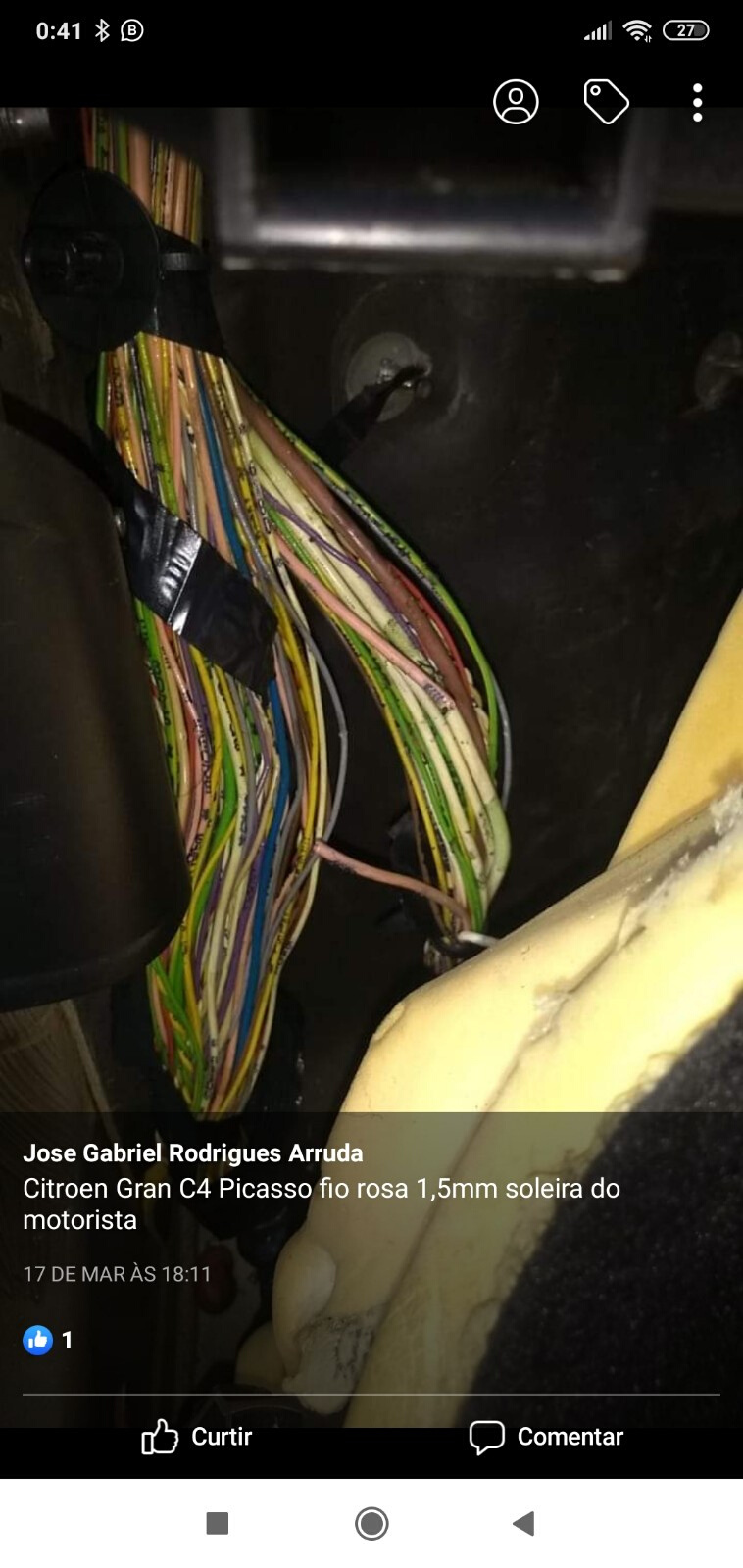Citroën Grand C4 Picasso - Fio de bloqueio Rosa 1,5mm