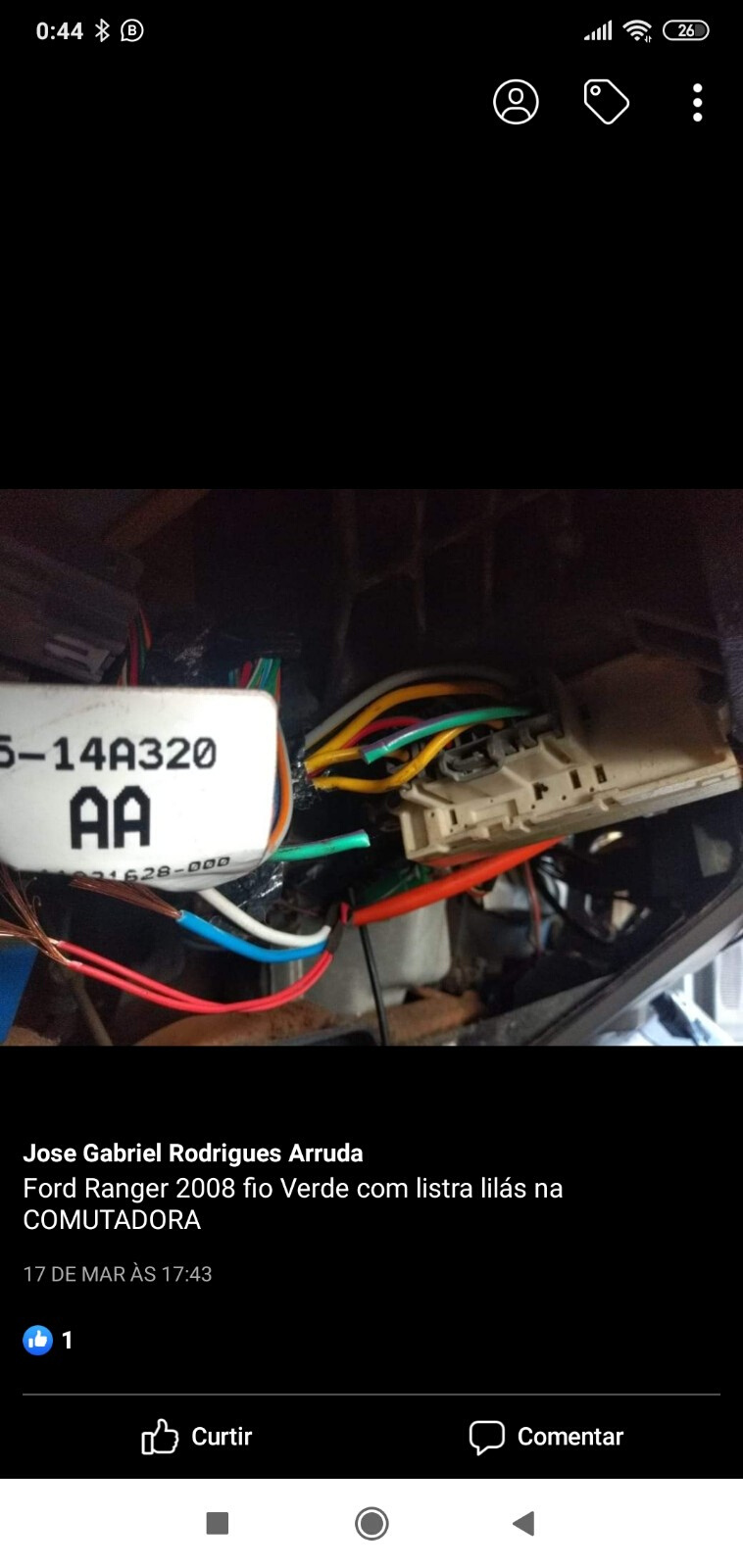 Ford Ranger - Fio de bloqueio Verde com listra lilás