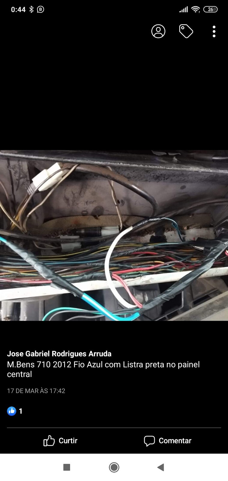 Mercedes-Benz 710 - Fio de bloqueio Azul com listra preta