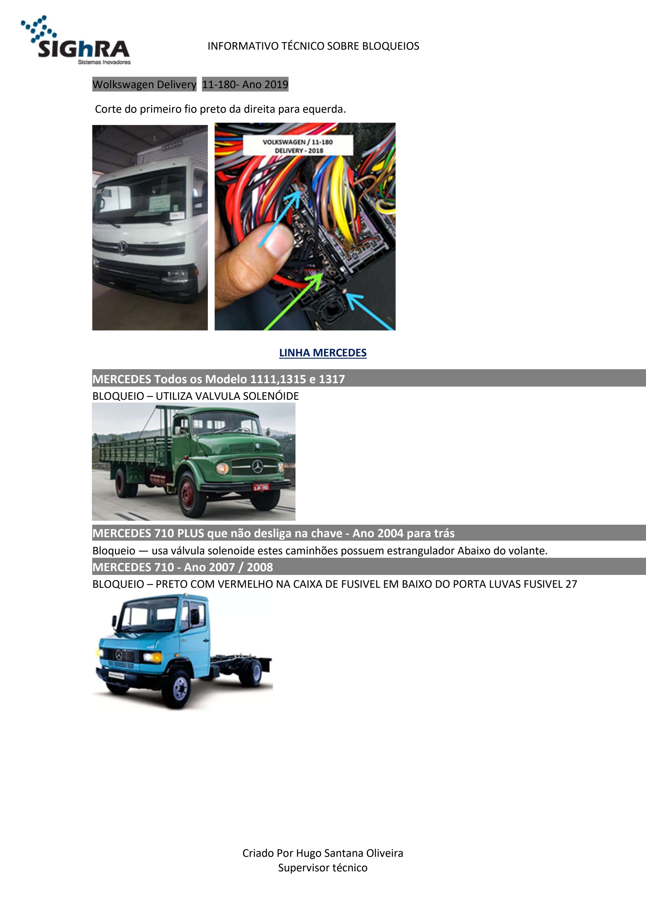Mercedes-Benz 1111 / 1315 / 1317 - Fio de bloqueio Válvula solenoide