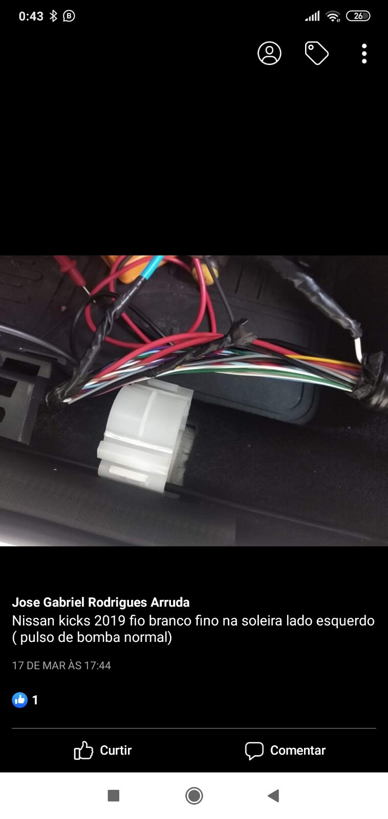 Nissan Kicks - Fio de bloqueio Branco fino