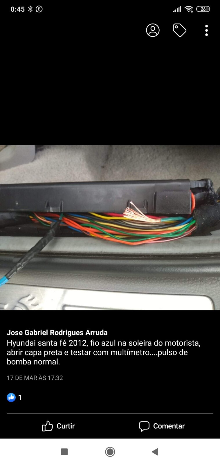 Hyundai Santa Fé - Fio de bloqueio Azul