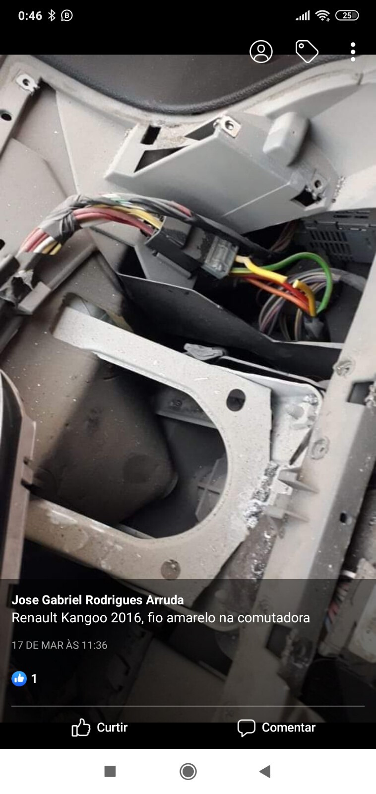 Renault Kangoo - Fio de bloqueio Amarelo