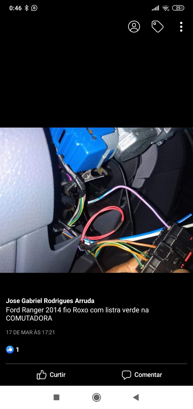 Ford Ranger - Fio de bloqueio Roxo com listra verde