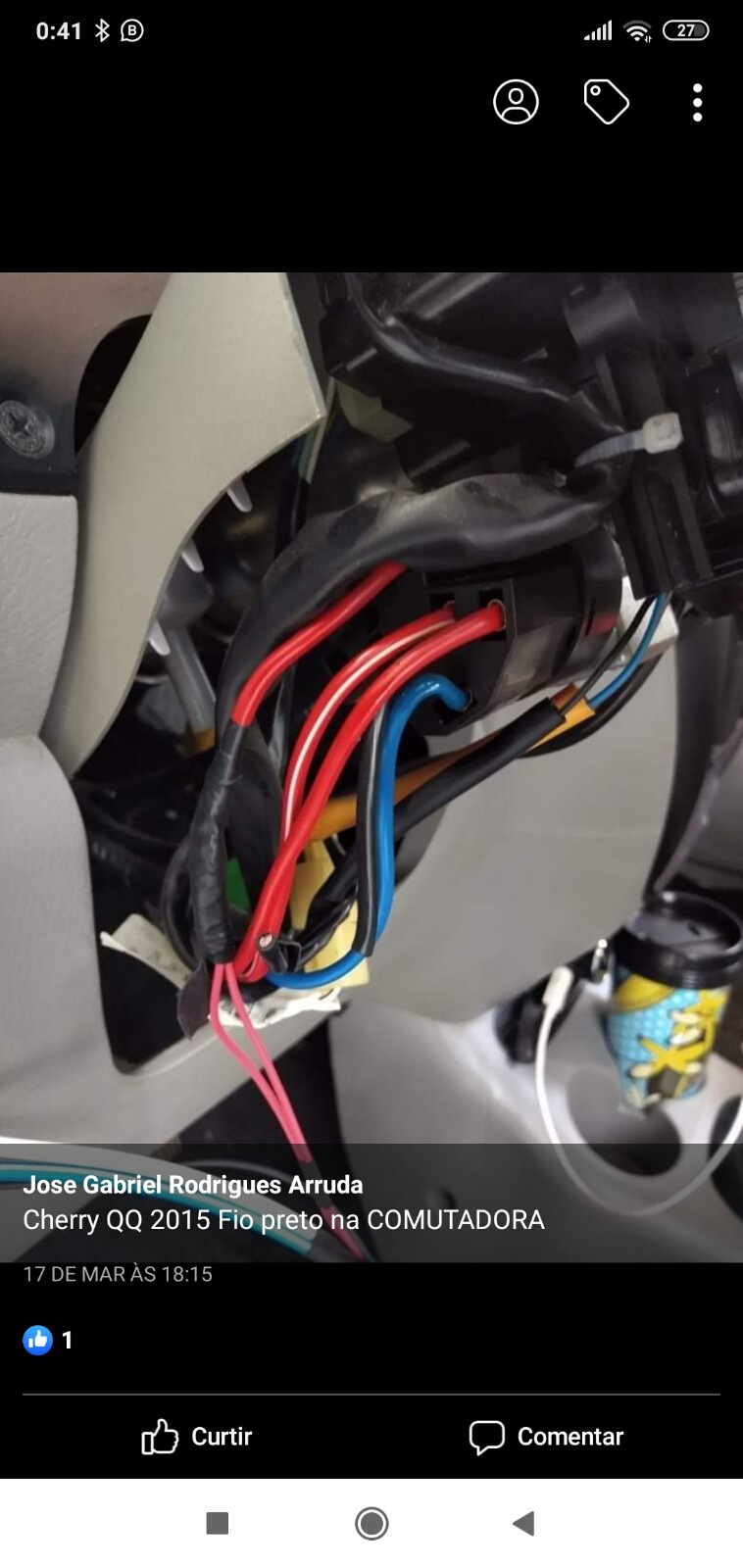 Chery QQ - Fio de bloqueio Preto