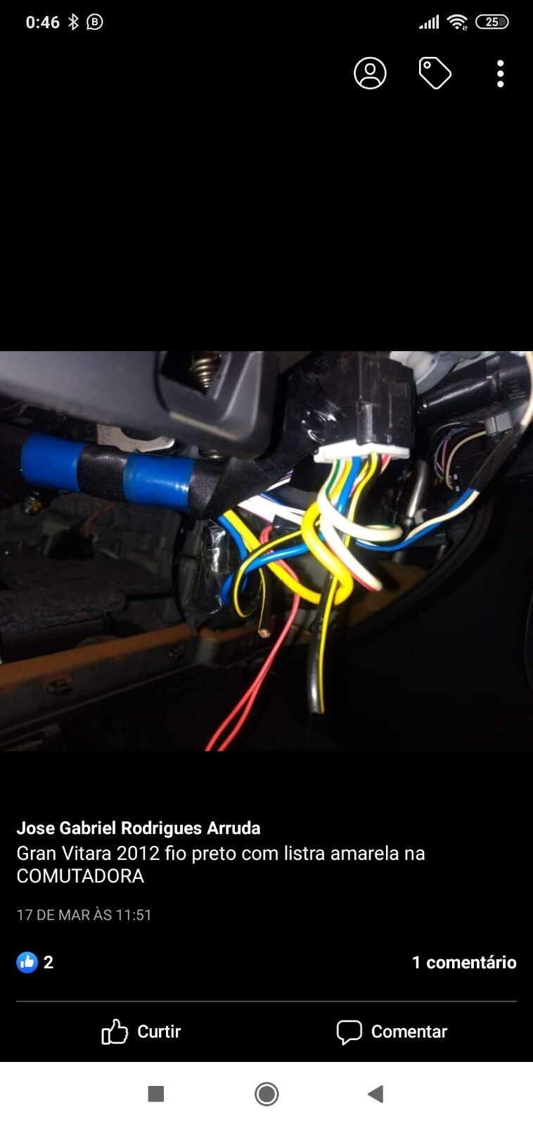 Suzuki Grand Vitara - Fio de bloqueio Preto com listra amarela
